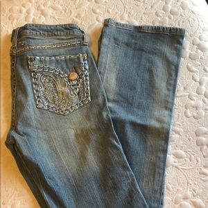 Rock 47 medium wash 5/6 x34” jeans